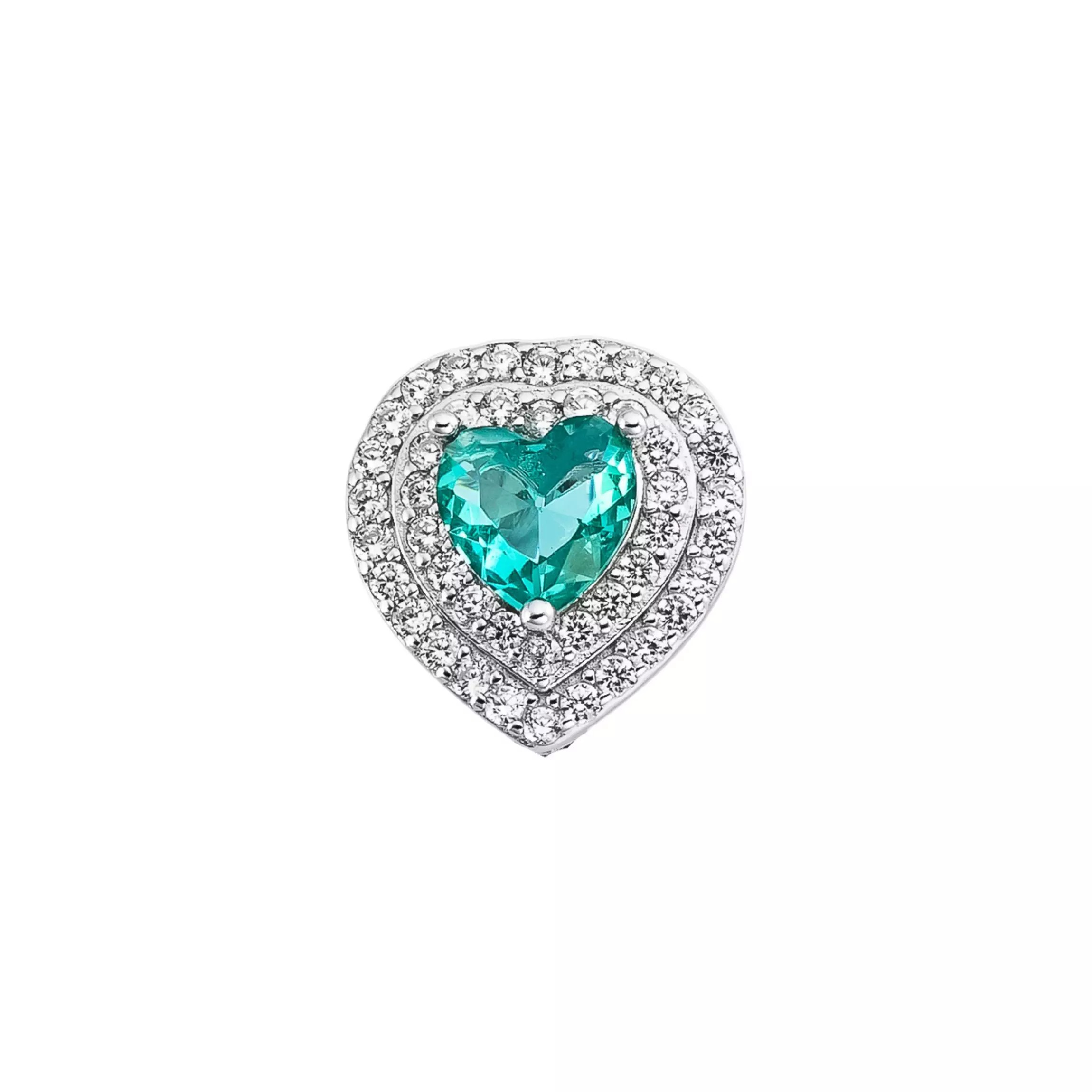 Charm Coração Turmalina Brilhante