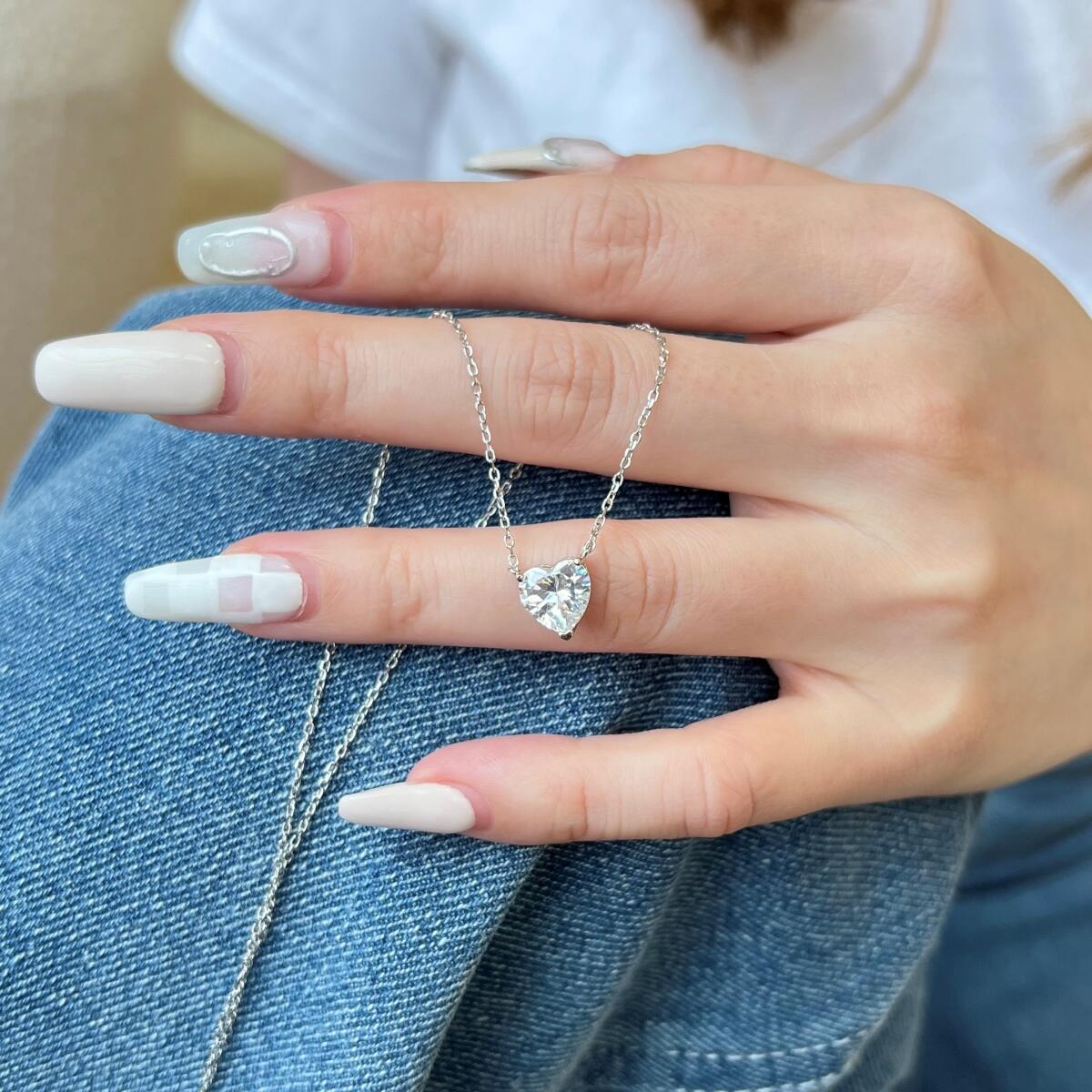 Colar Coração Nosso Encontro Branco