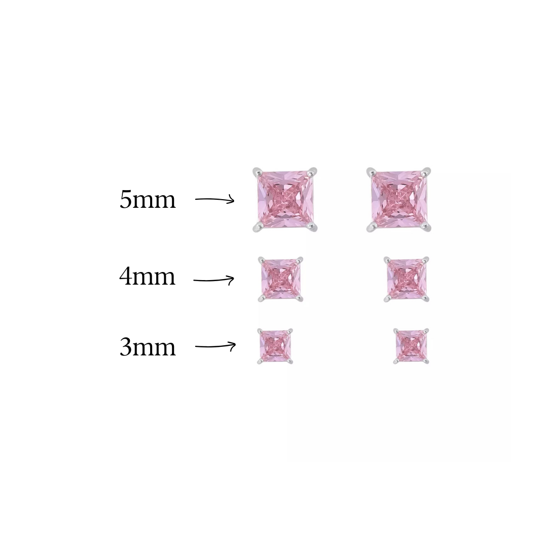 Ponto Quadrado Rosa Caixa Alta 5mm