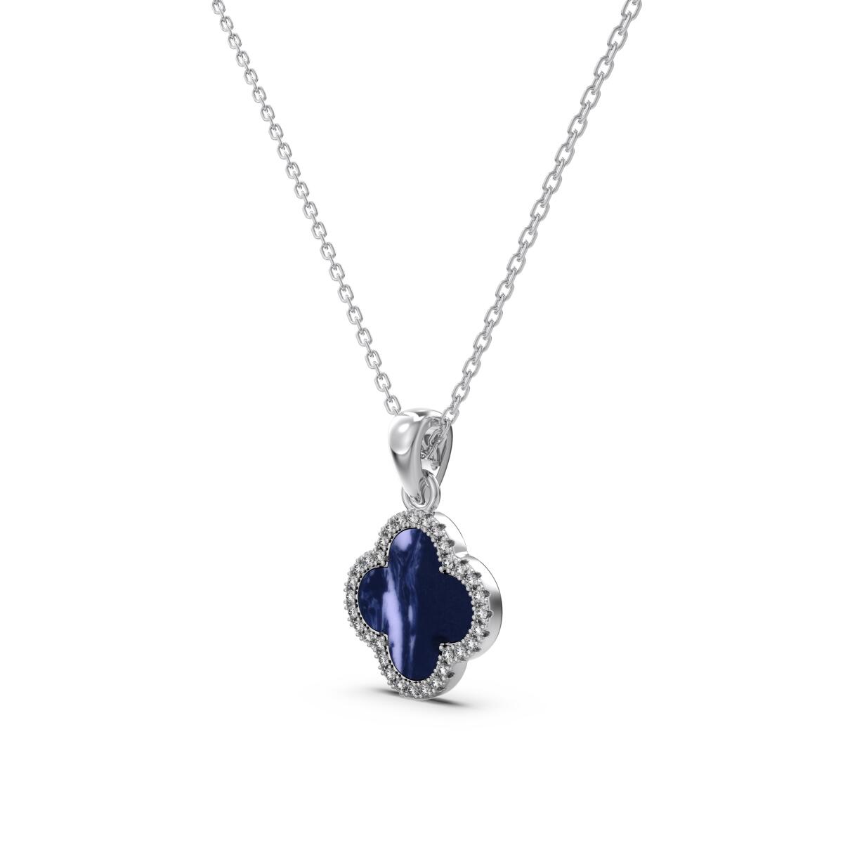 Colar Clover Cravejado Ao Redor