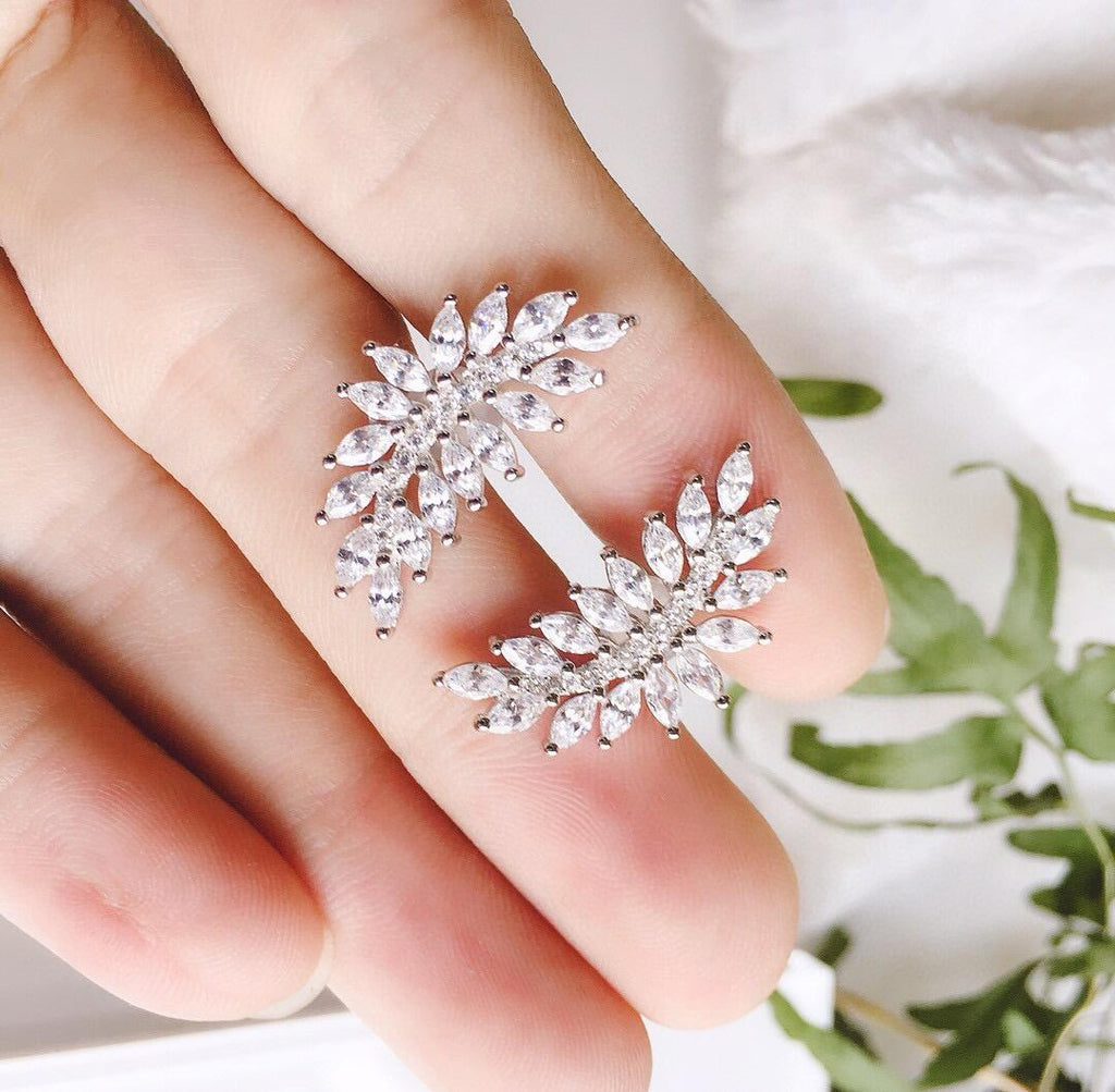 Brinco Folhagem Cravejado