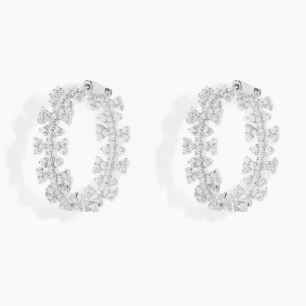 Brinco Argola Triângulos Cravejados