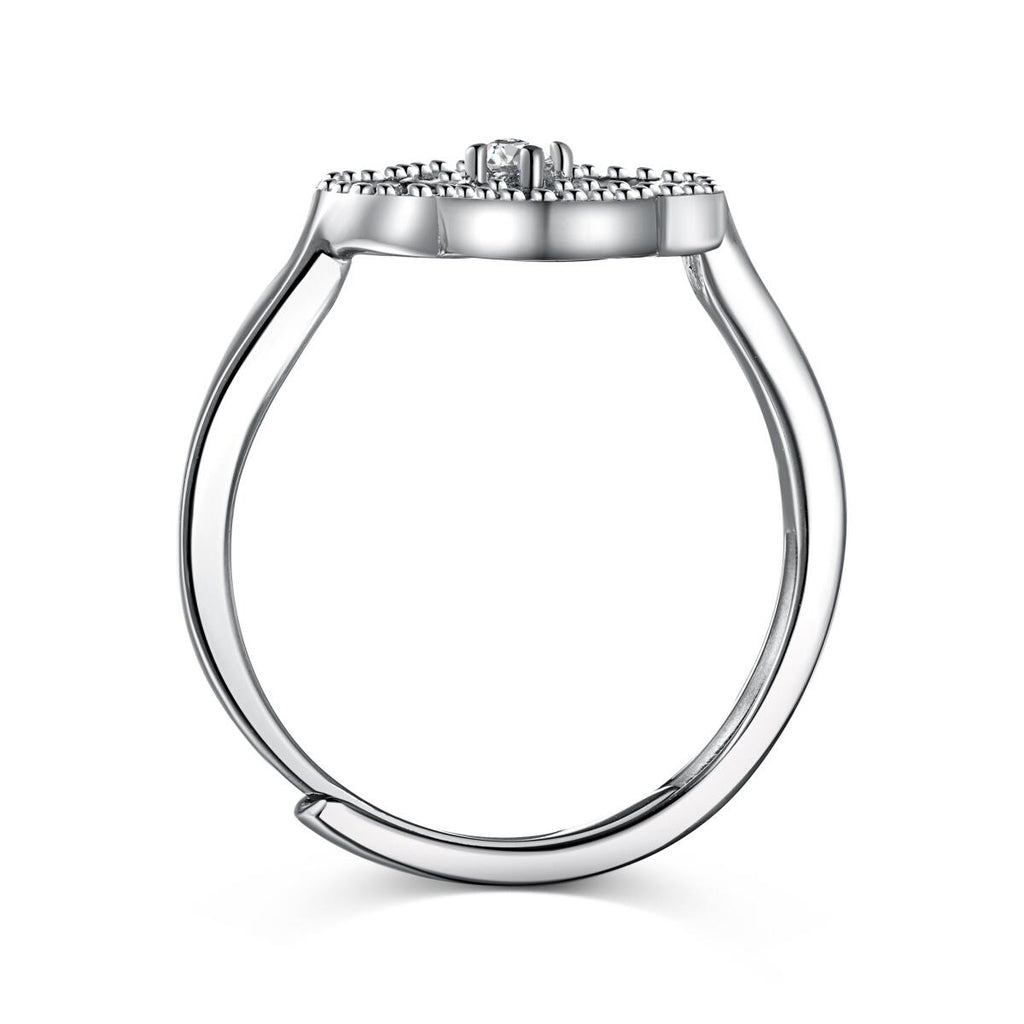 Anel Flor Noir Ajustável