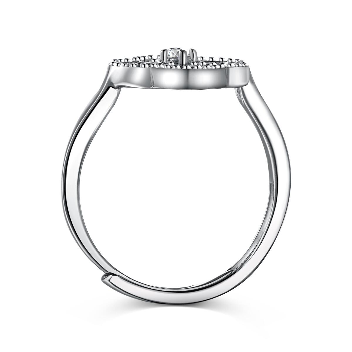 Anel Flor Noir Ajustável