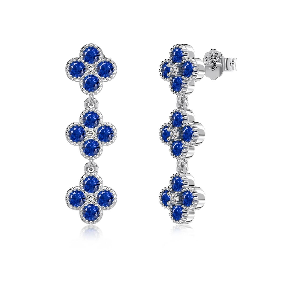 Brinco Triplo Clover Cravejado