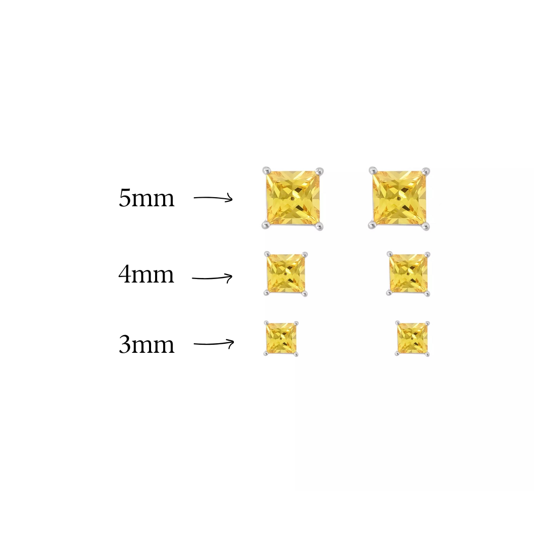 Ponto Quadrado Amarelo Caixa Alta 4mm