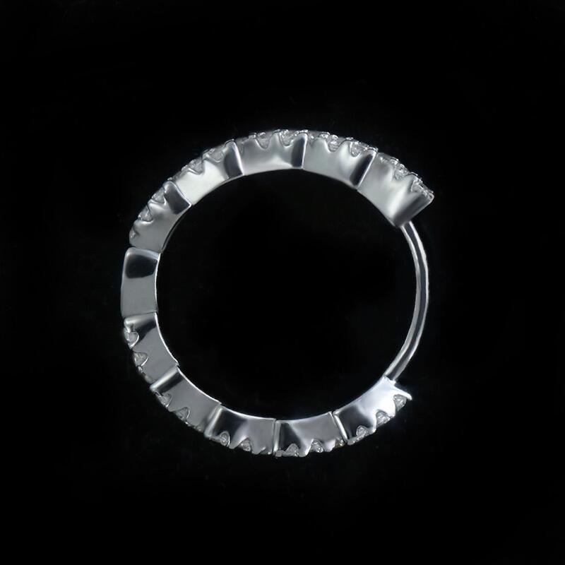 Argolinha Folhas Cravejadas Branca ou Azul