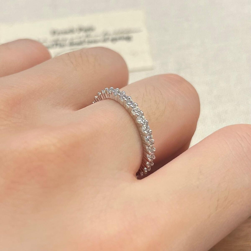 Anel Aparador Pedras Redondas 2mm