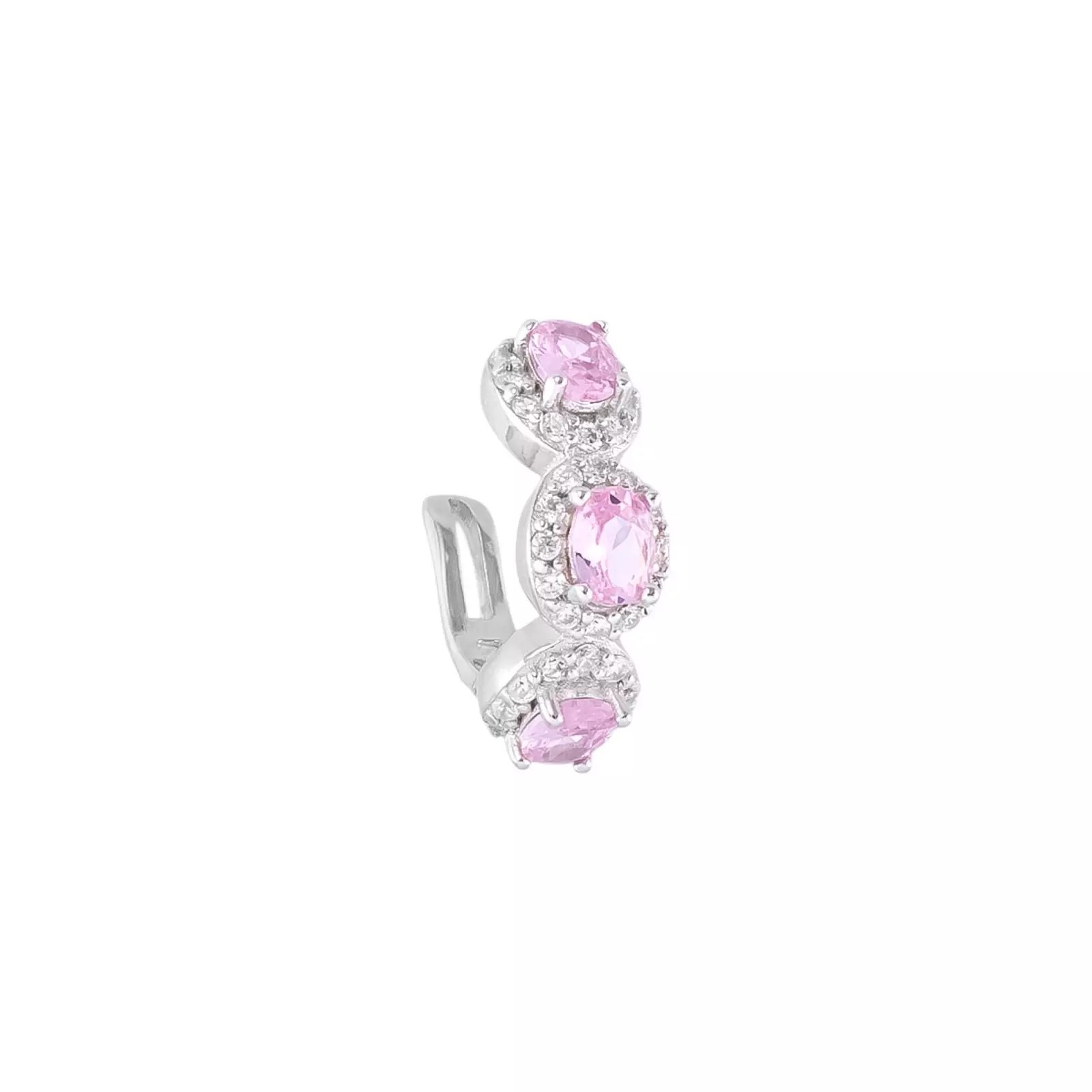 Piercing Fake Ear Cuff Zircônia Brilhante