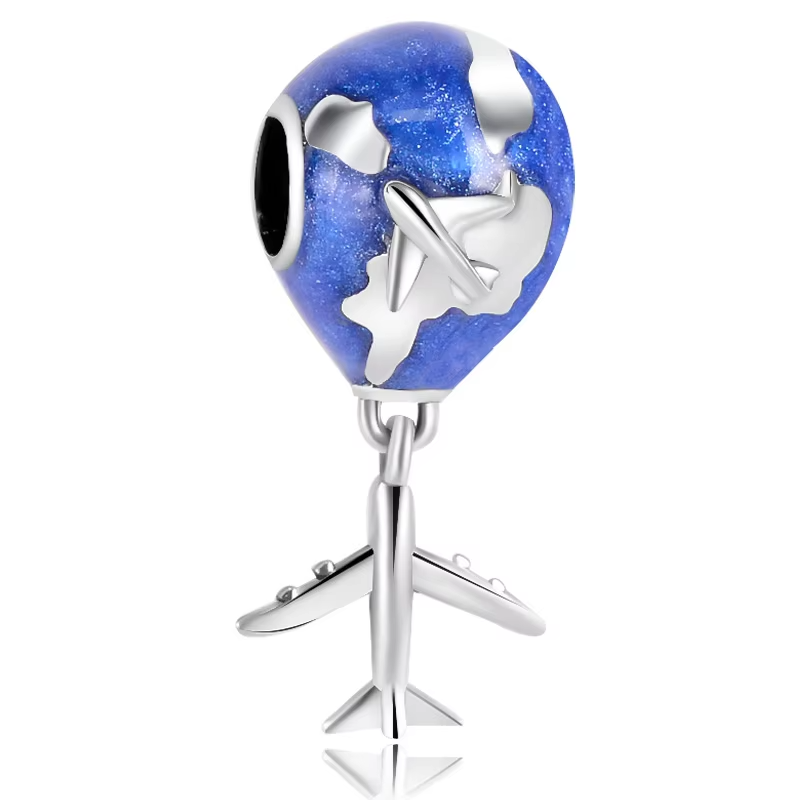 Berloque Globo com Avião