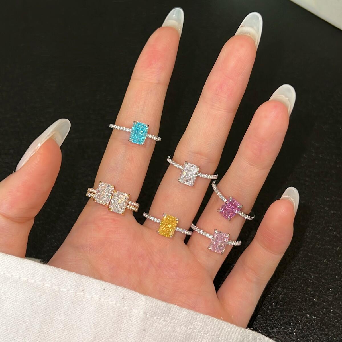 Anel Radiante Retangular