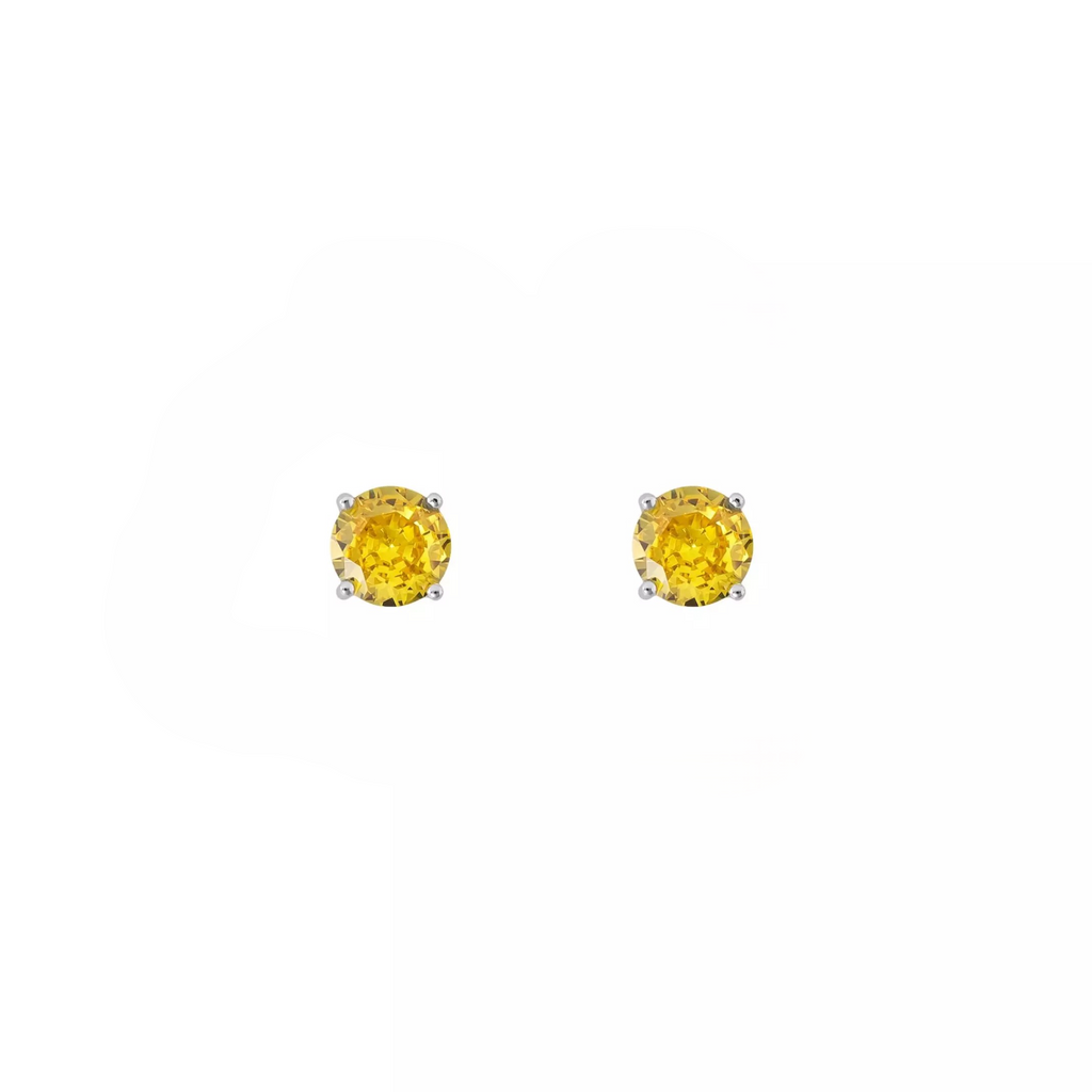 Brinco Ponto de Luz Amarelo 4,75mm