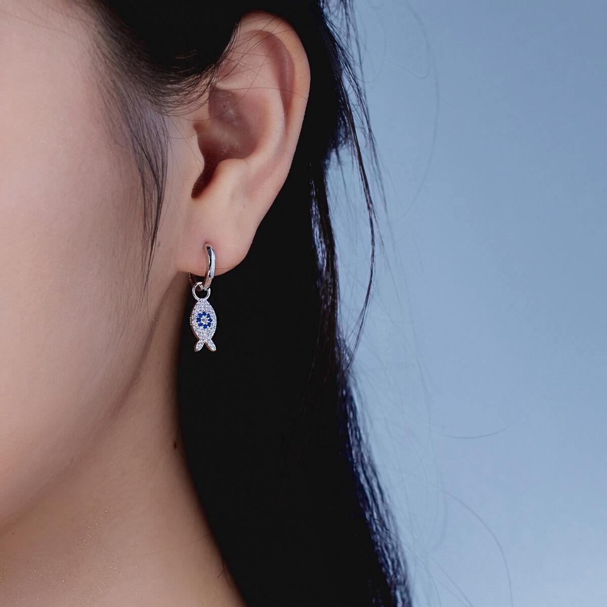 Brinco Argola Peixe Olho Turco