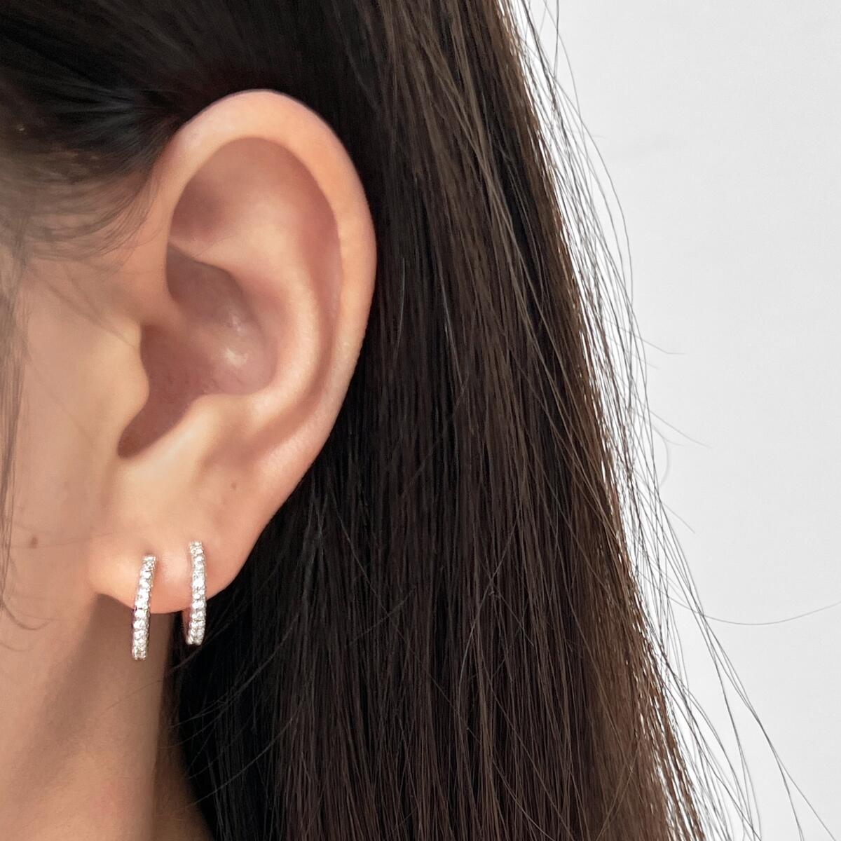 Brinco Dupla Argola Zircônia