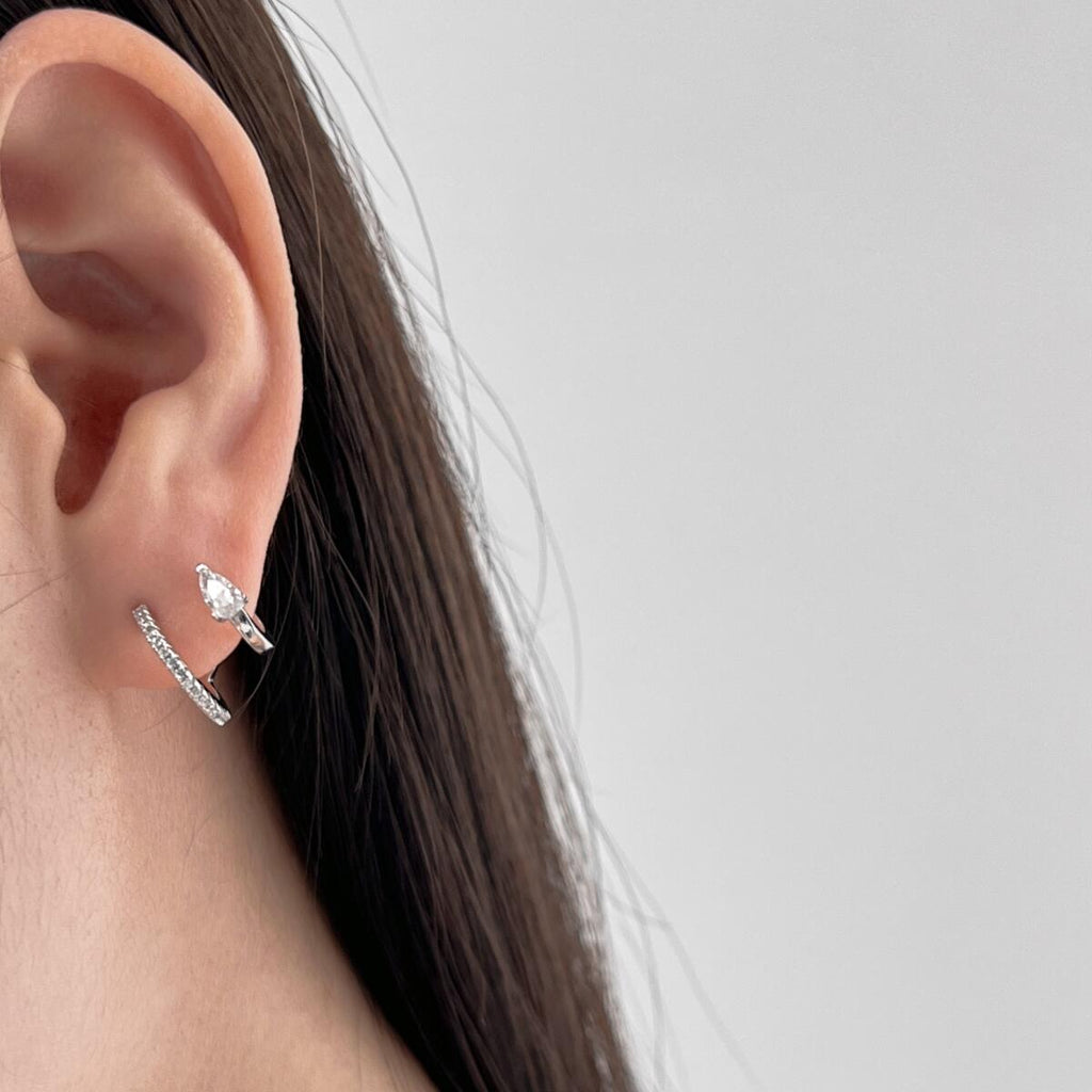 Brinco Duplo Gota Radiante