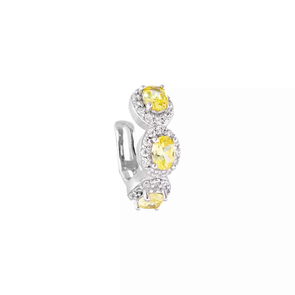 Piercing Fake Ear Cuff Zircônia Brilhante