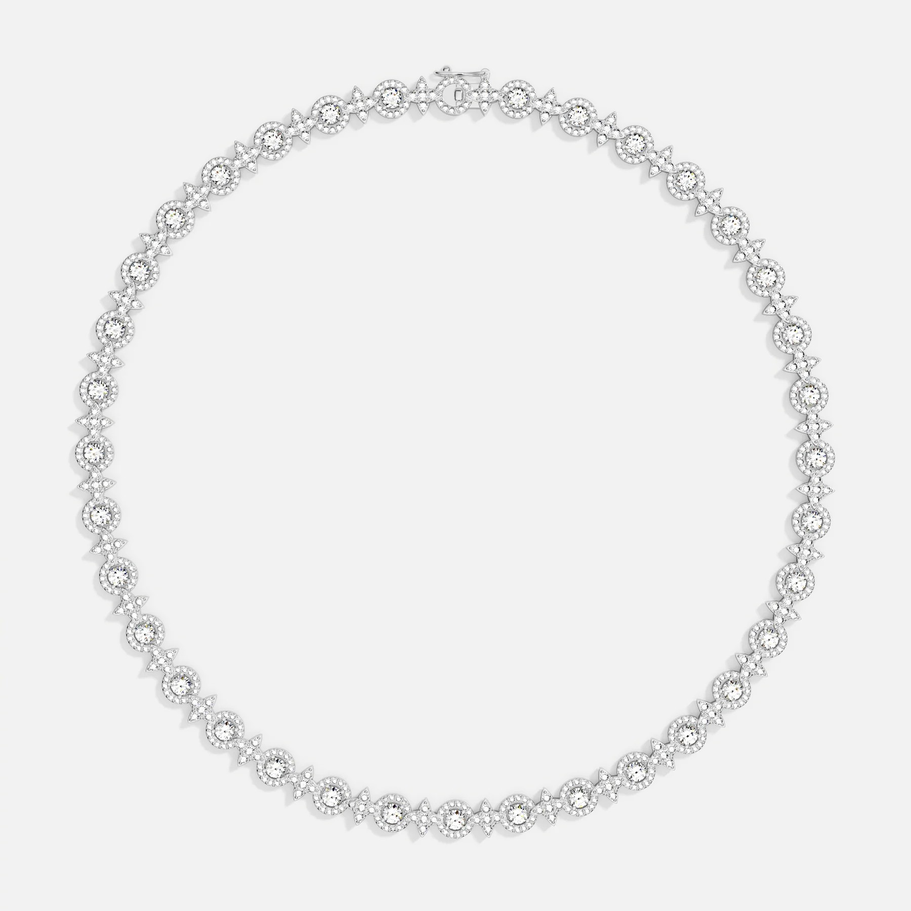 Colar Choker Elos Delicados com Zircônias