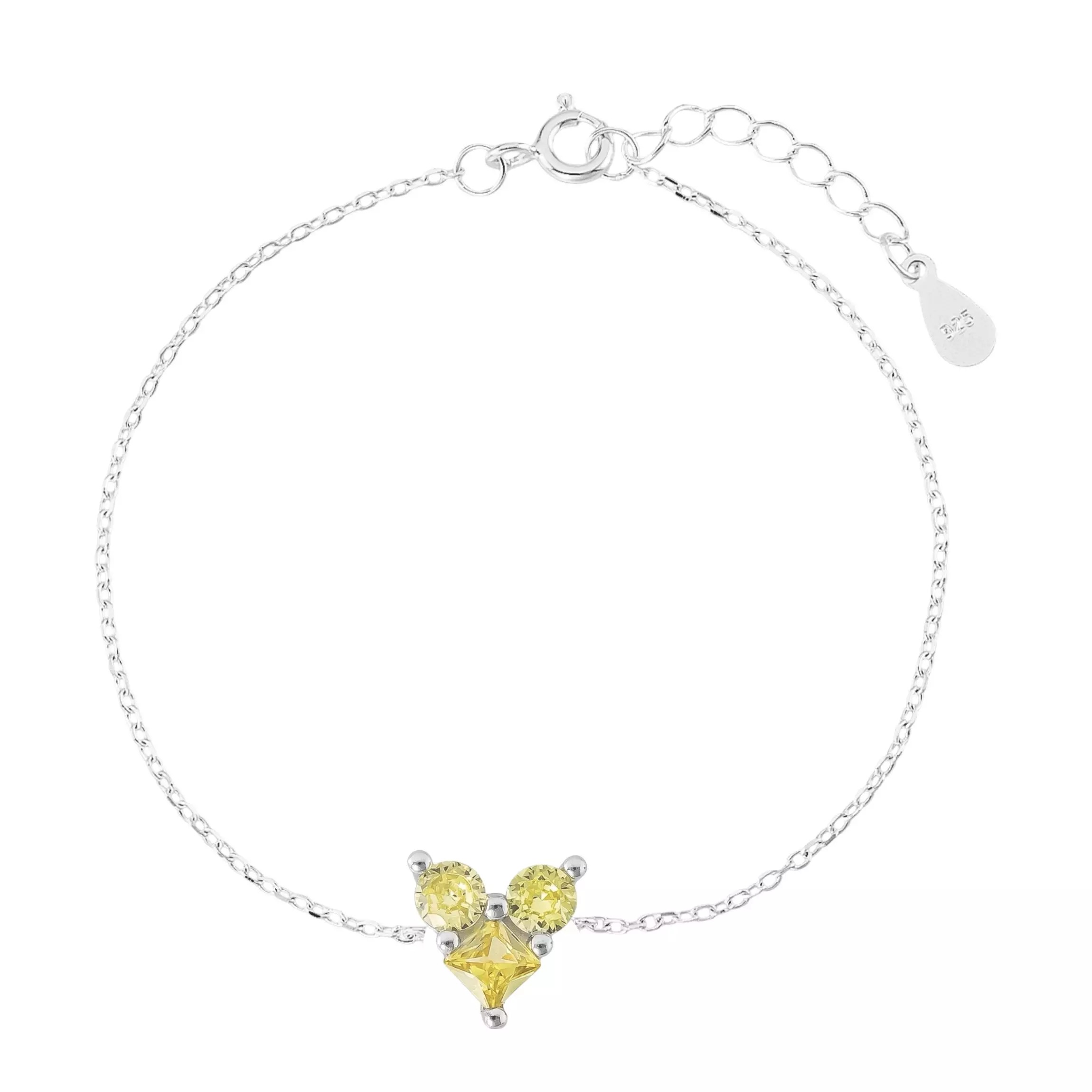 Pulseira Coração Radiante Amarela