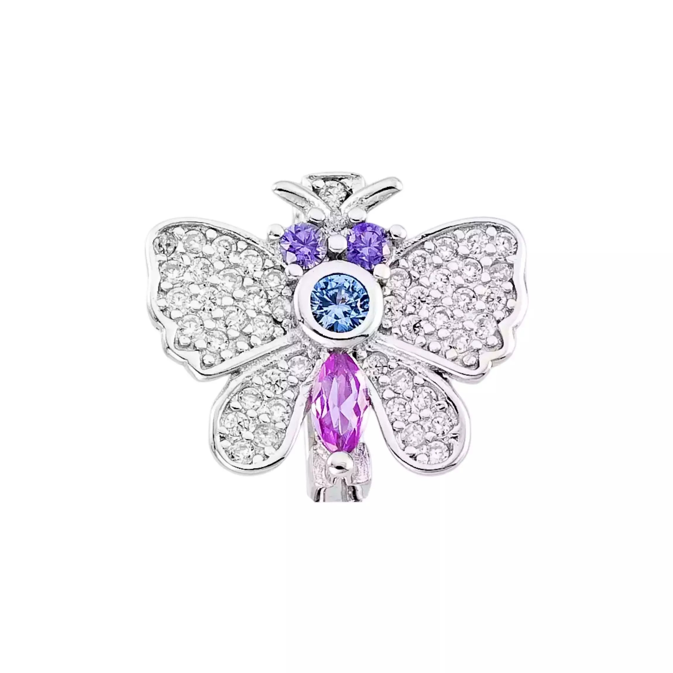 Charm Borboleta Colorida Brilhante