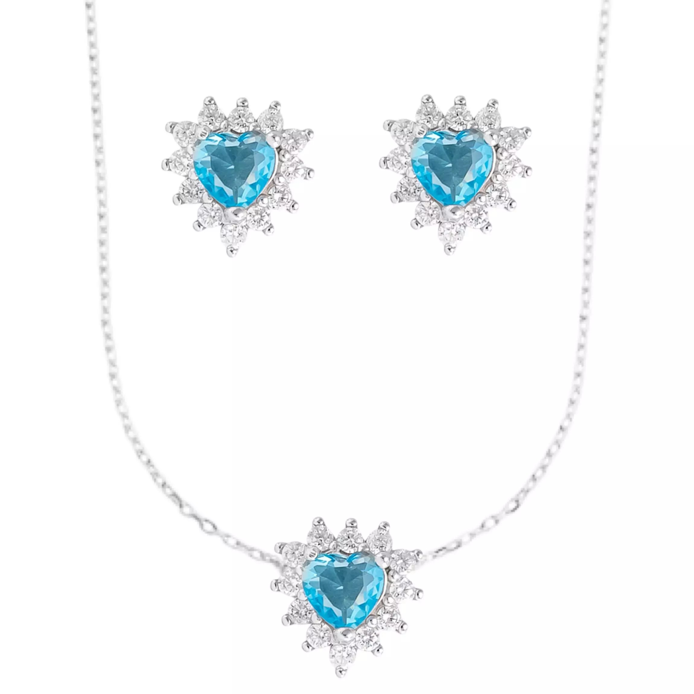 Conjunto Coração Cravejado