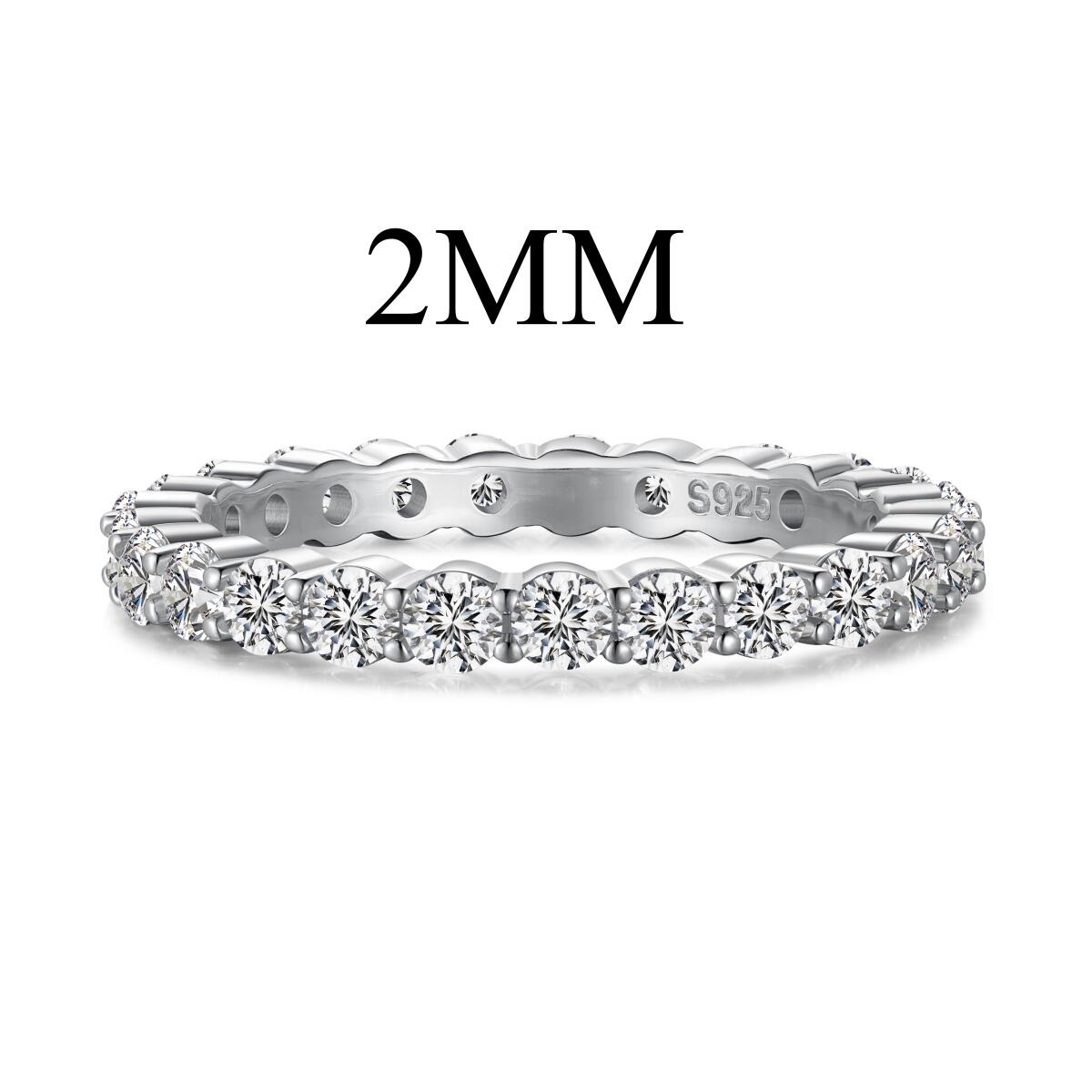 Anel Aparador Pedras Redondas 2mm