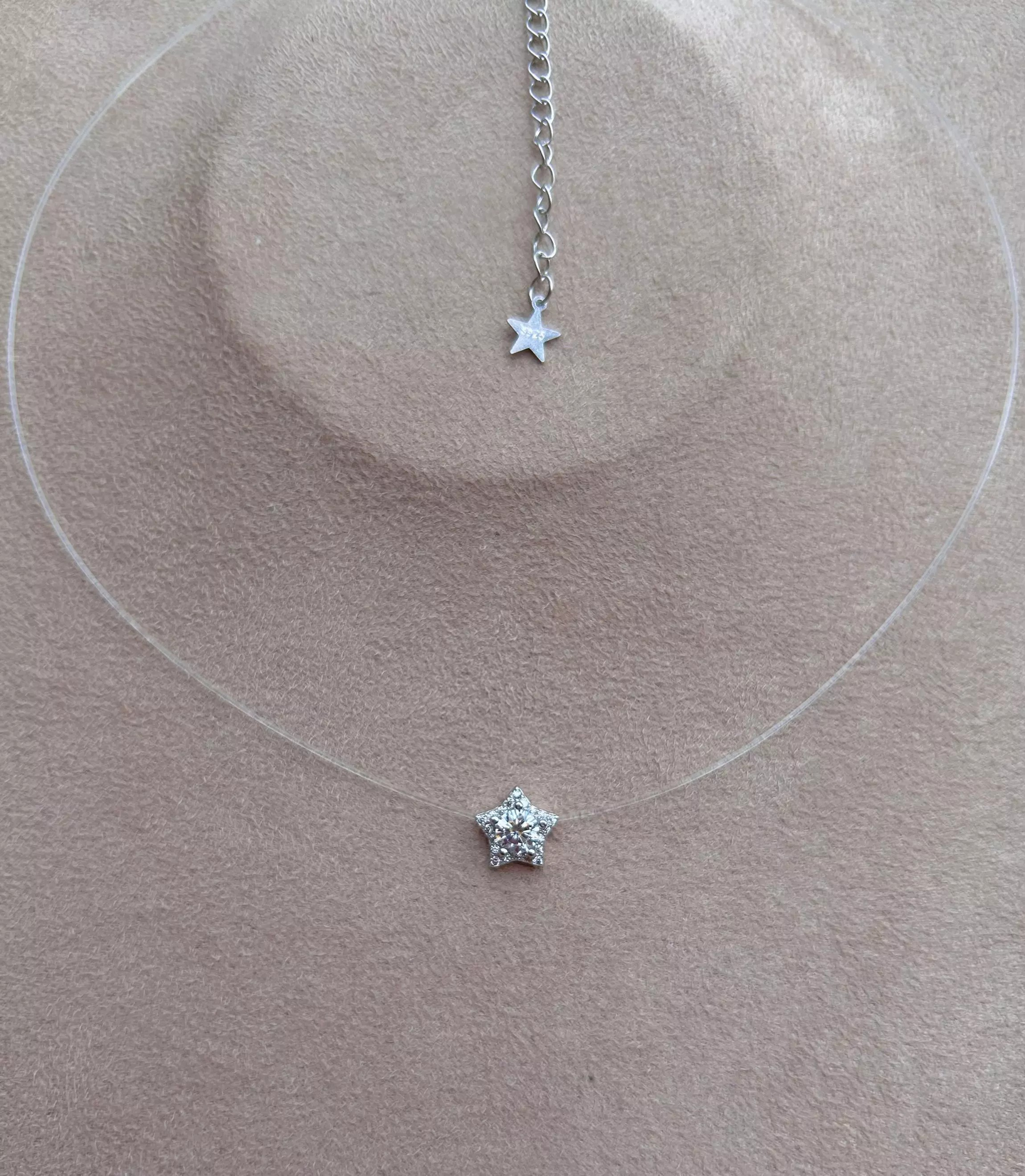 Colar Nylon Estrela Branca