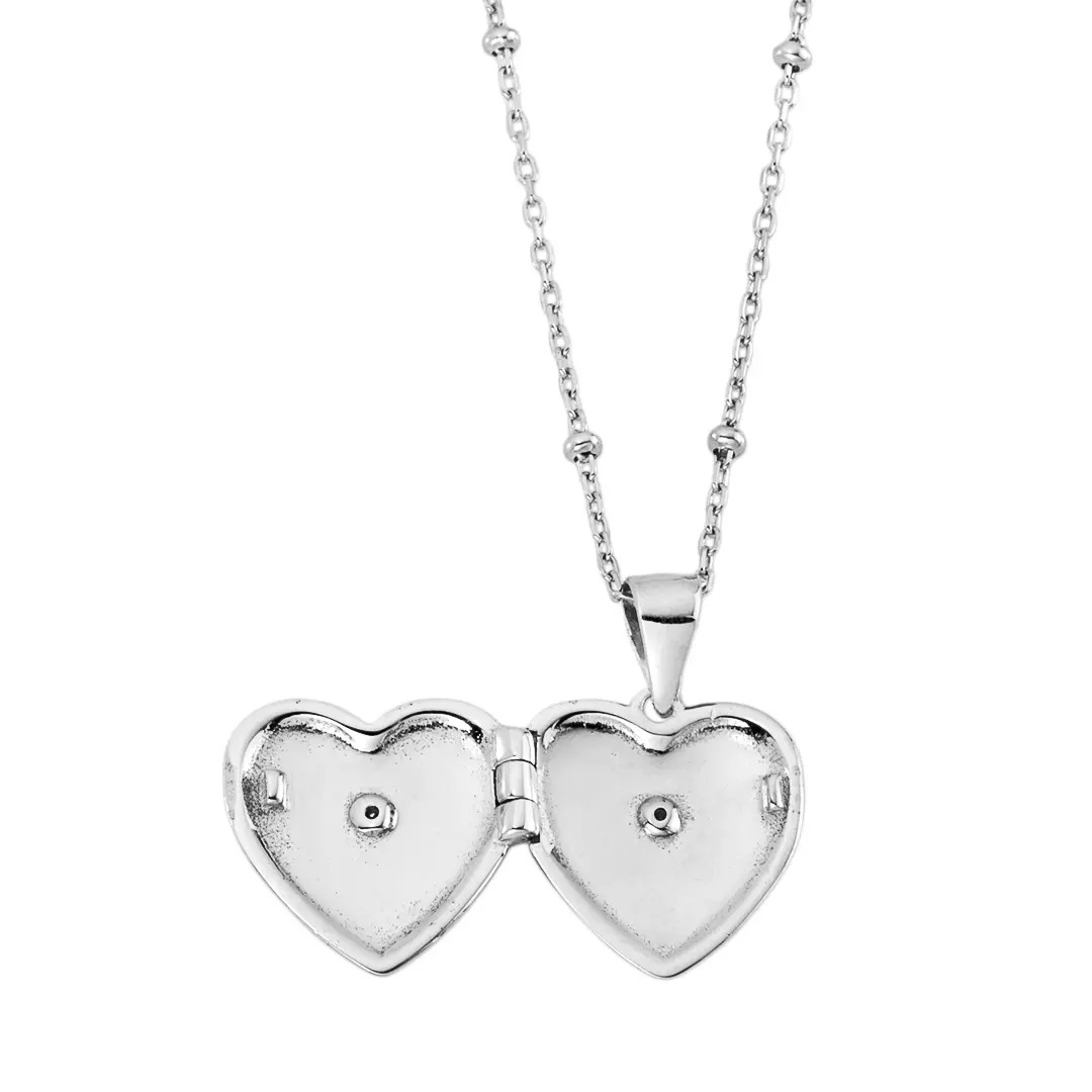 Colar Relicário Prata Coração