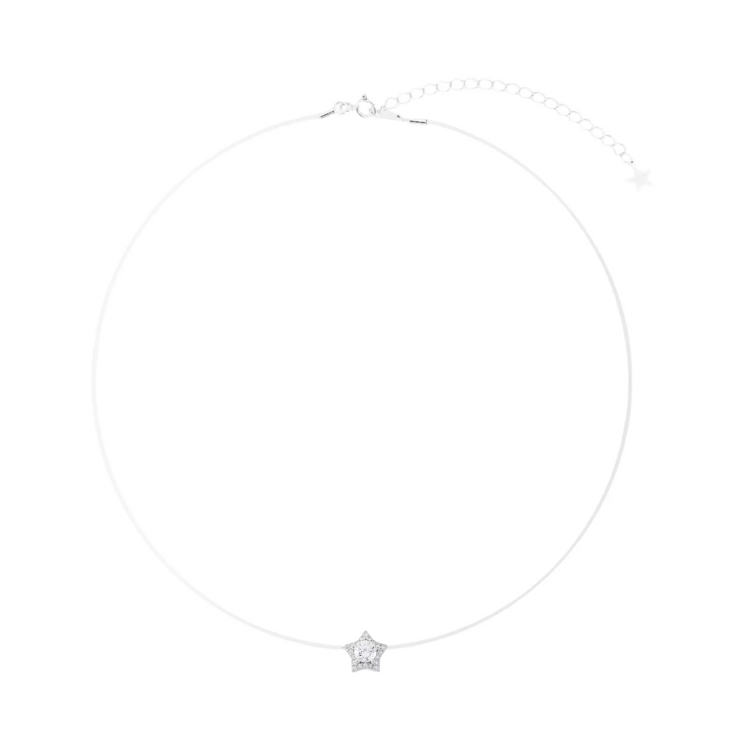 Colar Nylon Estrela Branca