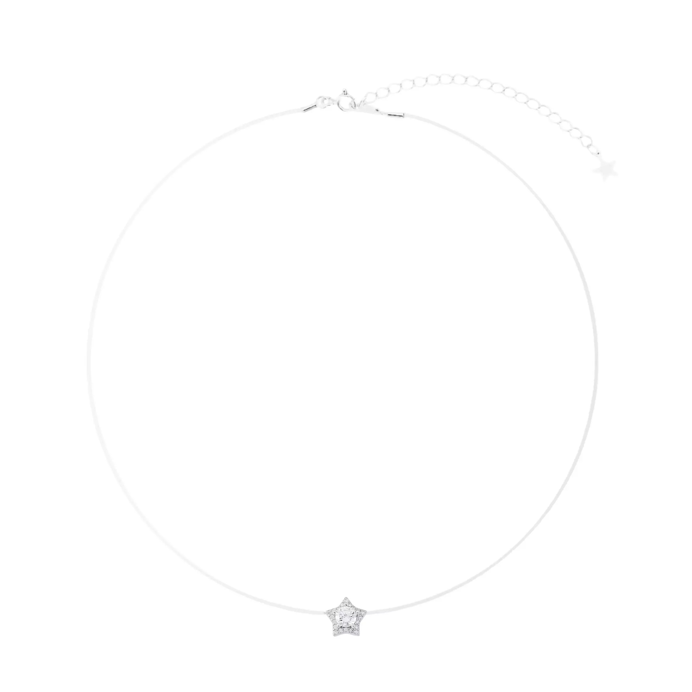 Colar Nylon Estrela Branca